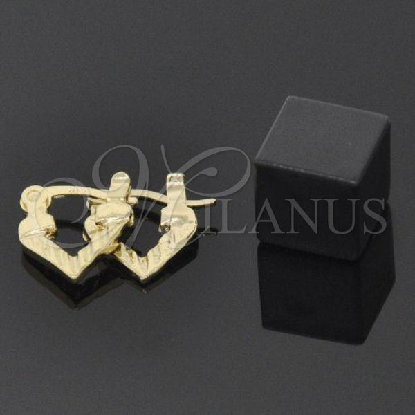 Oro Laminado Children Hoop, Gold Filled Style Diamond Cutting Finish, Golden Finish, 5.159.081