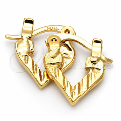 Oro Laminado Children Hoop, Gold Filled Style Diamond Cutting Finish, Golden Finish, 5.159.081