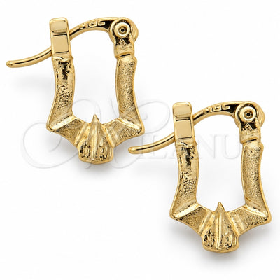 Oro Laminado Children Hoop, Gold Filled Style Diamond Cutting Finish, Golden Finish, 5.159.076