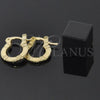 Oro Laminado Children Hoop, Gold Filled Style Diamond Cutting Finish, Golden Finish, 5.159.073