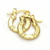 Oro Laminado Children Hoop, Gold Filled Style Diamond Cutting Finish, Golden Finish, 5.159.073