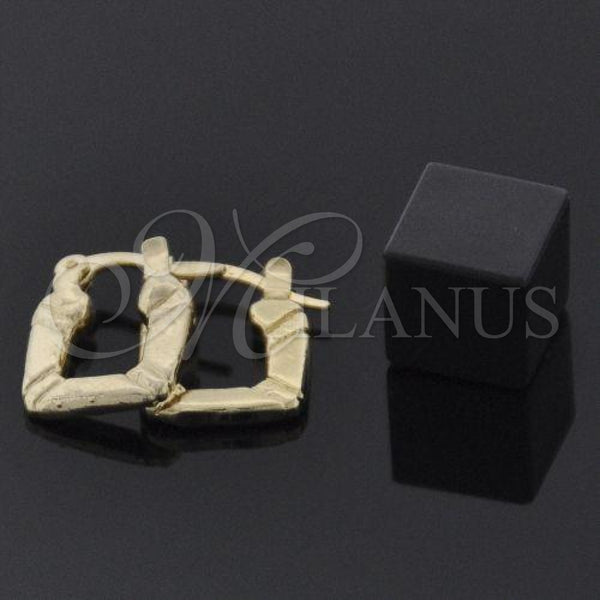 Oro Laminado Children Hoop, Gold Filled Style Diamond Cutting Finish, Golden Finish, 5.159.070