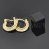 Oro Laminado Small Hoop, Gold Filled Style Diamond Cutting Finish, Golden Finish, 96.011