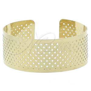 Oro Laminado Individual Bangle, Gold Filled Style Diamond Cutting Finish, Golden Finish, 5.232.008 (25 MM Thickness, One size fits all)