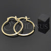 Oro Laminado Small Hoop, Gold Filled Style Diamond Cutting Finish, Golden Finish, 5.146.015