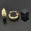 Oro Laminado Small Hoop, Gold Filled Style Diamond Cutting Finish, Golden Finish, 107.045