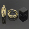 Oro Laminado Small Hoop, Gold Filled Style Butterfly and Heart Design, Matte Finish, Golden Finish, 02.32.0223