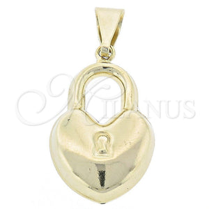 Oro Laminado Fancy Pendant, Gold Filled Style Polished, Golden Finish, 45.012