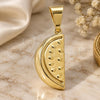 Oro Laminado Fancy Pendant, Gold Filled Style Watermelon Design, Polished, Golden Finish, 45.019