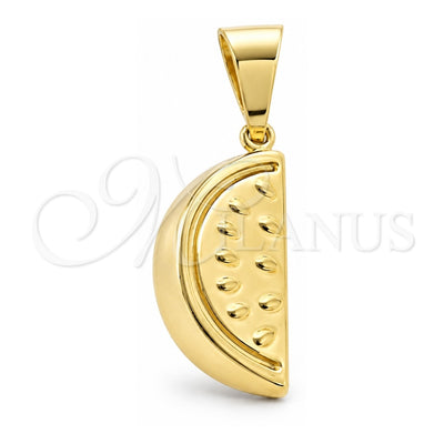Oro Laminado Fancy Pendant, Gold Filled Style Watermelon Design, Polished, Golden Finish, 45.019