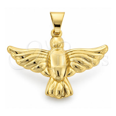 Oro Laminado Fancy Pendant, Gold Filled Style Bird Design, Polished, Golden Finish, 45.003