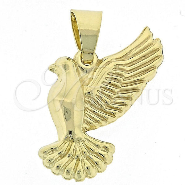 Oro Laminado Fancy Pendant, Gold Filled Style Buffalo Design, Polished, Golden Finish, 45.007