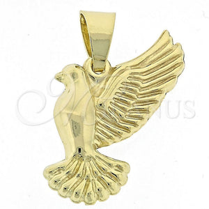 Oro Laminado Fancy Pendant, Gold Filled Style Buffalo Design, Polished, Golden Finish, 45.007