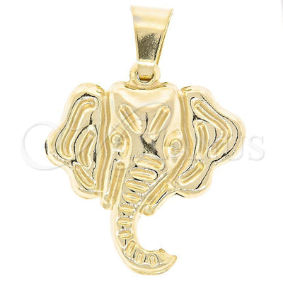 Oro Laminado Fancy Pendant, Gold Filled Style Elephant Design, Polished, Golden Finish, 45.006 for wholesale, main product view