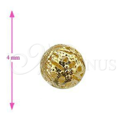 Oro Laminado Bead, Gold Filled Style Ball Design, Polished, Golden Finish, 5.234.029.4 for wholesale, main product view