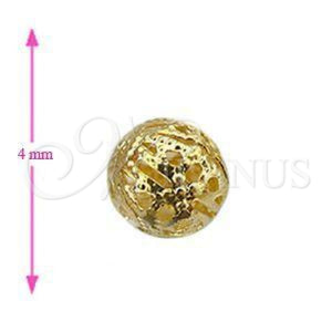 Oro Laminado Bead, Gold Filled Style Ball Design, Polished, Golden Finish, 5.234.029.4