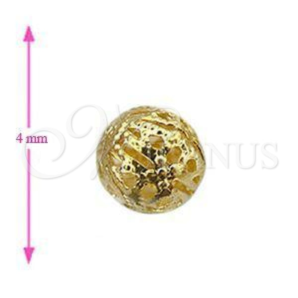 Oro Laminado Bead, Gold Filled Style Ball Design, Polished, Golden Finish, 5.234.029.4