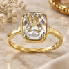 Oro Laminado Multi Stone Ring, Gold Filled Style with White Cubic Zirconia, Polished, Golden Finish, 5.165.014.06 (Size 6)