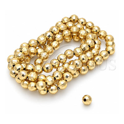 Oro Laminado Bead, Gold Filled Style Ball Design, Diamond Cutting Finish, Golden Finish, 5.234.026.06.100