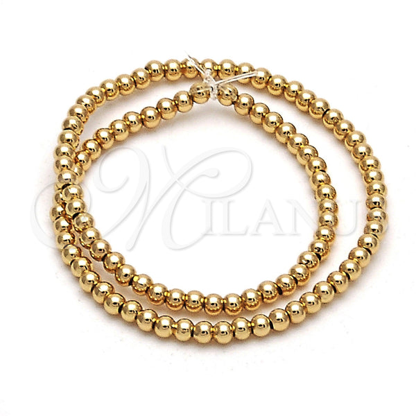 Oro Laminado Bead, Gold Filled Style Ball Design, Polished, Golden Finish, 5.234.028.02.100