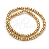 Oro Laminado Bead, Gold Filled Style Ball Design, Polished, Golden Finish, 5.234.028.02.100