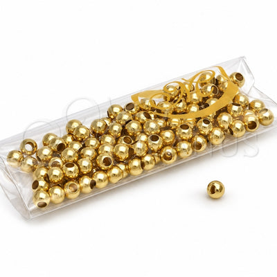 Oro Laminado Bead, Gold Filled Style Ball Design, Polished, Golden Finish, 5.234.028.03.100