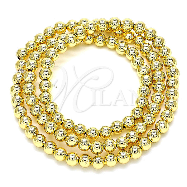 Oro Laminado Bead, Gold Filled Style Ball Design, Polished, Golden Finish, 5.234.028.05.100