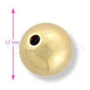 Oro Laminado Bead, Gold Filled Style Ball Design, Polished, Golden Finish, 18745