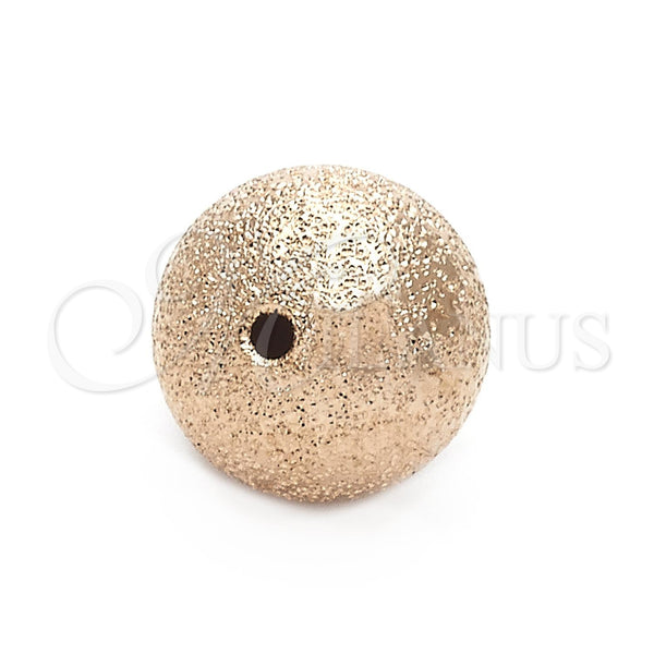 Oro Laminado Bead, Gold Filled Style Ball Design, Polished, Golden Finish, 18745