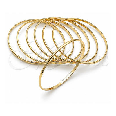 Oro Laminado Semanario Bangle, Gold Filled Style Polished, Golden Finish, 5.232.002.03 (02 MM Thickness, Size 3 (2.00 Diameter))