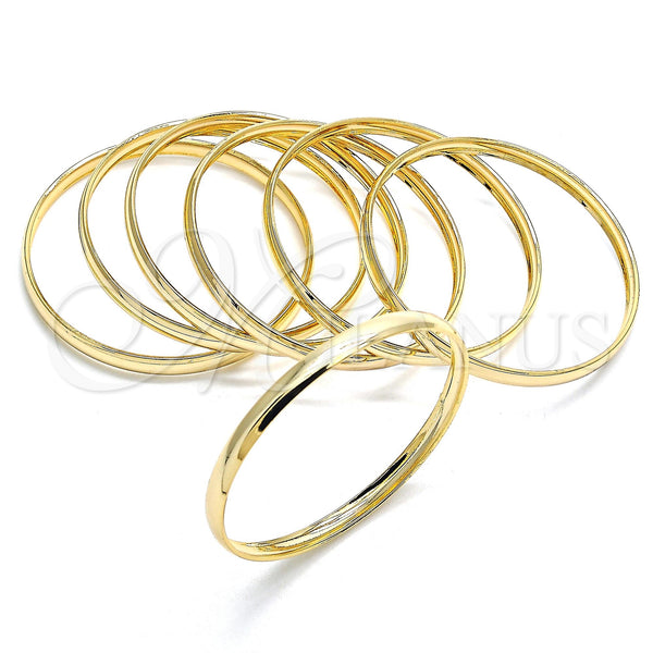 Oro Laminado Semanario Bangle, Gold Filled Style Polished, Golden Finish, 5.232.004.02 (04 MM Thickness, One size fits all)