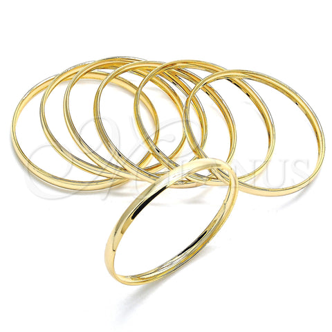 Oro Laminado Semanario Bangle, Gold Filled Style Polished, Golden Finish, 5.232.004.02 (04 MM Thickness, One size fits all)