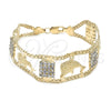 Dorado Oro Laminado Pulsera, vista principal del producto por Mayoreo, vista principal del producto