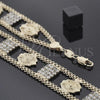 Oro Laminado Fancy Bracelet, Gold Filled Style with Multicolor Crystal, Polished, Golden Finish, 24.009 (25 MM Thickness, 8 Inches Length)