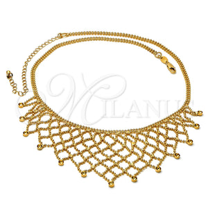 Oro Laminado Fancy Necklace, Gold Filled Style Polished, Golden Finish, 5.011.009 (03 MM Thickness, 21 Inches Length)