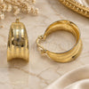 Oro Laminado Small Hoop, Gold Filled Style Diamond Cutting Finish, Golden Finish, 5.150.019.1