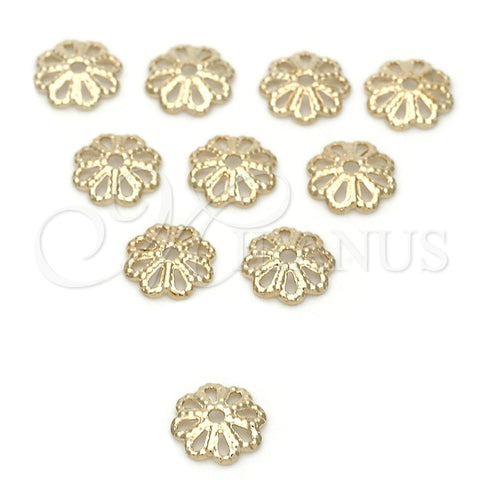 Oro Laminado Cap, Gold Filled Style Flower Design, Polished, Golden Finish, 5.234.021