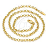 Oro Laminado Basic Necklace, Gold Filled Style Rolo Design, Polished, Golden Finish, 5.223.021.20 (03 MM Thickness, 20 Inches Length)