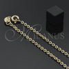 Oro Laminado Basic Necklace, Gold Filled Style Rolo Design, Polished, Golden Finish, 5.223.023.2.18 (0.50 Gauge, 02 MM Thickness, 18 Inches Length)