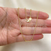 Oro Laminado Basic Necklace, Gold Filled Style Rolo Design, Polished, Golden Finish, 5.223.023.2.18 (0.50 Gauge, 02 MM Thickness, 18 Inches Length)