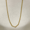Oro Laminado Basic Necklace, Gold Filled Style Rolo Design, Polished, Golden Finish, 5.223.023.20 (0.50 Gauge, 02 MM Thickness, 20 Inches Length)