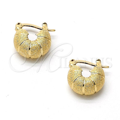 Oro Laminado Small Hoop, Gold Filled Style Matte Finish, Golden Finish, 02.63.0505 for wholesale, main product view