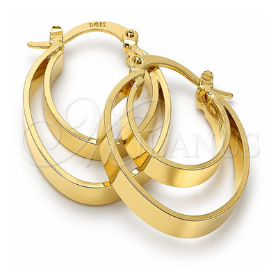 Oro Laminado Medium Hoop, Gold Filled Style Polished, Golden Finish, 5.142.030