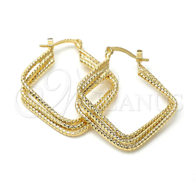 Oro Laminado Medium Hoop, Gold Filled Style Diamond Cutting Finish, Golden Finish, 5.147.033 for wholesale, main product view