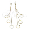 Oro Laminado Long Earring, Gold Filled Style Polished, Golden Finish, 02.63.0620