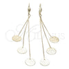 Oro Laminado Long Earring, Gold Filled Style Polished, Golden Finish, 02.63.0630