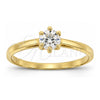 Oro Laminado Multi Stone Ring, Gold Filled Style Solitaire Design, with White Cubic Zirconia, Polished, Golden Finish, 5.166.026.06 (Size 6)