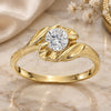 Oro Laminado Multi Stone Ring, Gold Filled Style with White Cubic Zirconia, Polished, Golden Finish, 5.166.015.06 (Size 6)