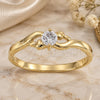 Oro Laminado Multi Stone Ring, Gold Filled Style with White Cubic Zirconia, Polished, Golden Finish, 5.165.032.06 (Size 6)