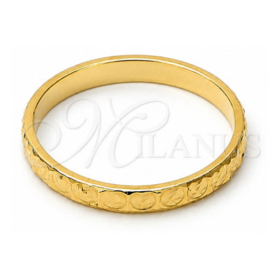 Oro Laminado Elegant Ring, Gold Filled Style Diamond Cutting Finish, Golden Finish, 5.164.026.04 (Size 4)
